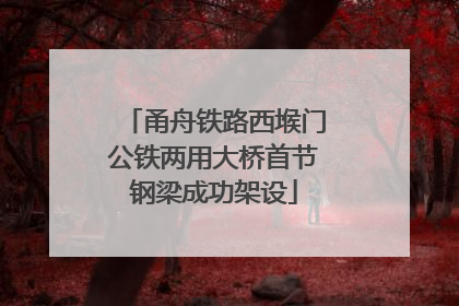 甬舟铁路西堠门公铁两用大桥首节钢梁成功架设